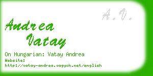 andrea vatay business card